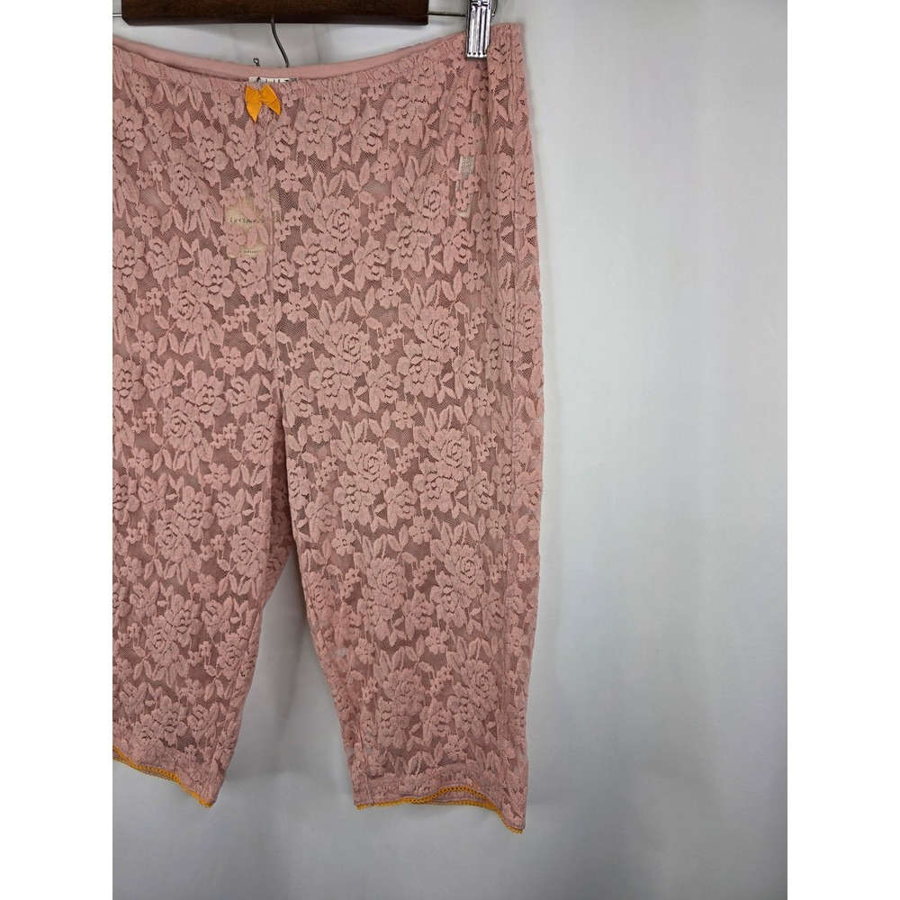 Free People Intimately All Day Lace Capri Womens L Misty Rose Lace High Rise New - Picture 4 of 12